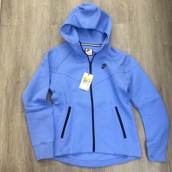 Nike women Sportswear Tech Fleece Windrunner Hoodie - Royal - Picture 7 of 8